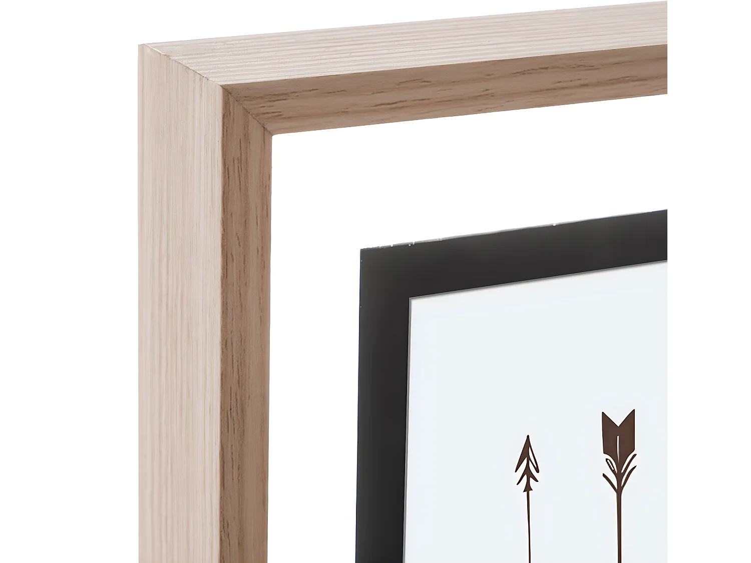 Cadre Pêle-mêle Multivues 7 Photos en bois et verre  41 x 51 cm