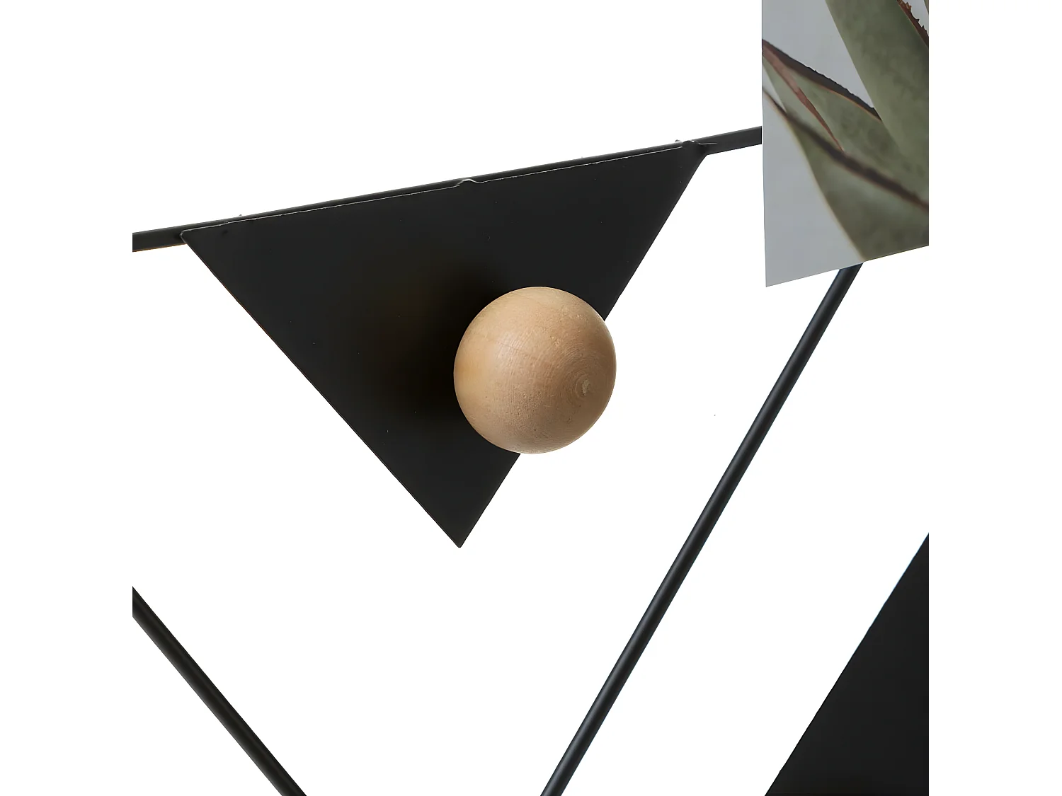 Présentoir mural Porte Photos à suspendre en Métal Noir