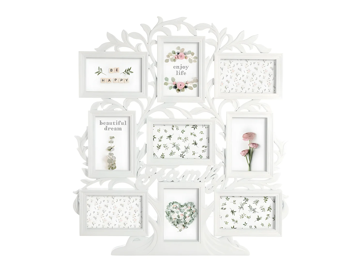 Cadre Pêle-mêle Multivues mural 9 Photos  53 x 60 cm