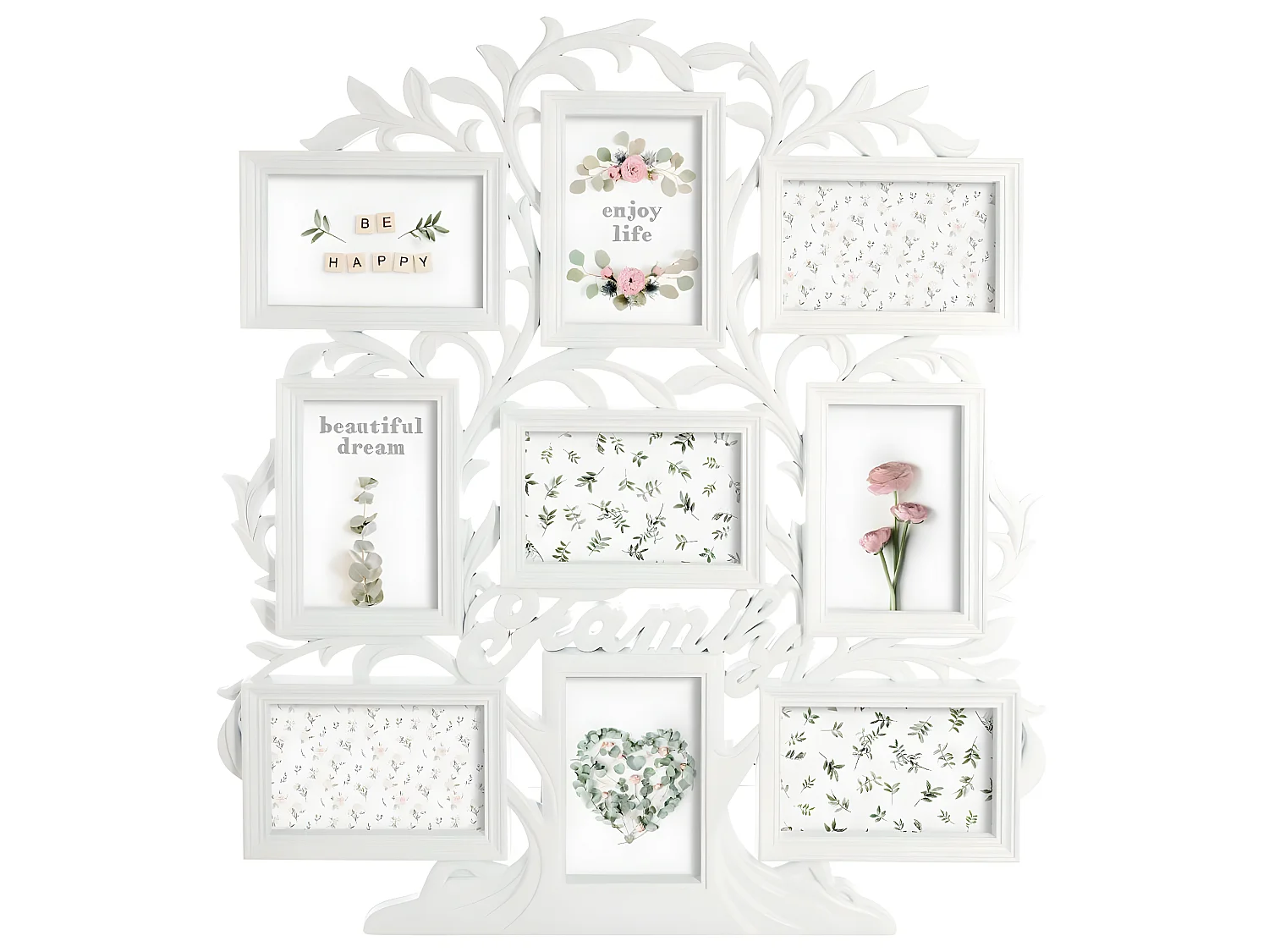 Cadre Pêle-mêle Multivues mural 9 Photos  53 x 60 cm