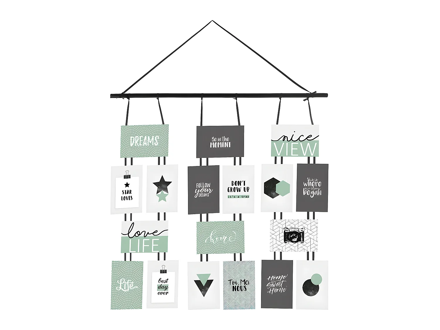 Cadre Pêle-mêle Multivues à suspendre 18 Photos en acrylique 66 x 92 cm