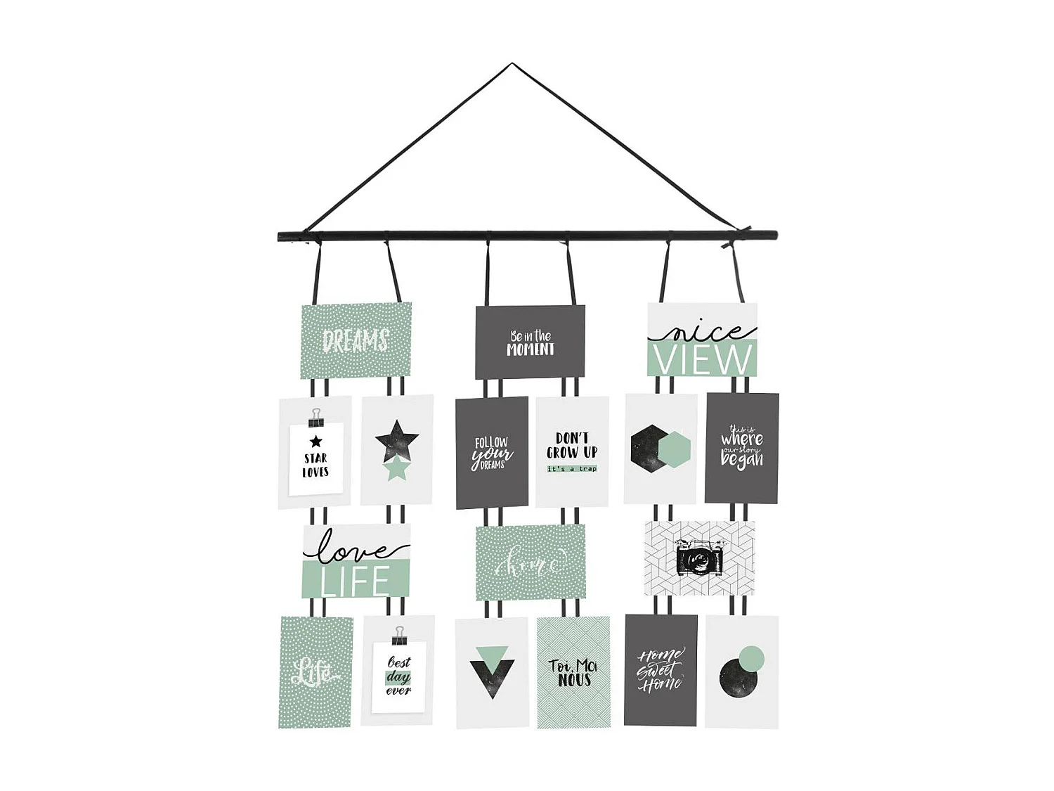 Cadre Pêle-mêle Multivues à suspendre 18 Photos en acrylique 66 x 92 cm