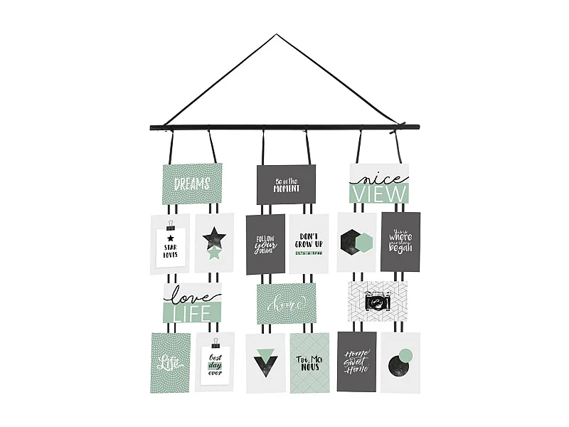 Cadre Pêle-mêle Multivues à suspendre 18 Photos en acrylique 66 x 92 cm