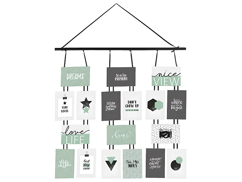 Cadre Pêle-mêle Multivues à suspendre 18 Photos en acrylique 66 x 92 cm