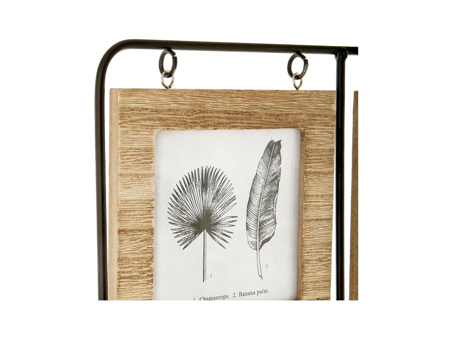 Cadre Pêle-mêle Multivues à poser 4 Photos en bois et métal 36 x 42 cm