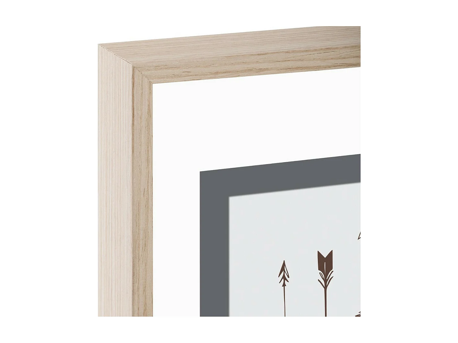 Cadre Pêle-mêle Multivues 3 Photos en bois et verre 24 x 51 cm