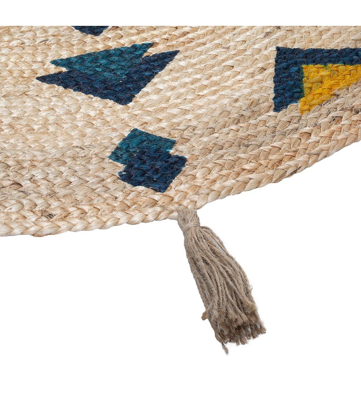 Tapis décoratif en Jute naturel motif Tufté 120 x 170 cm