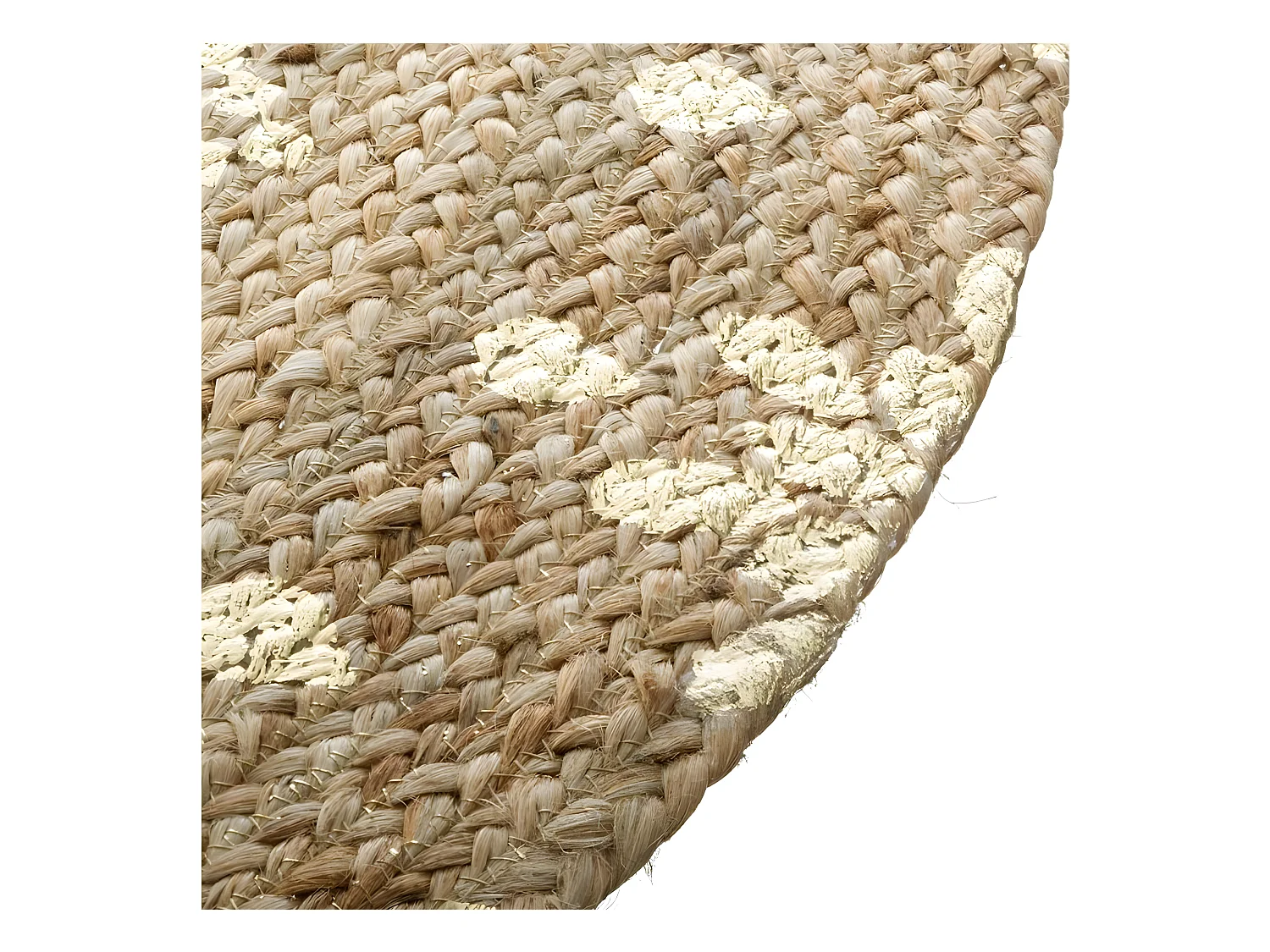 Tapis Rond en Jute éclats dorés D 115 cm