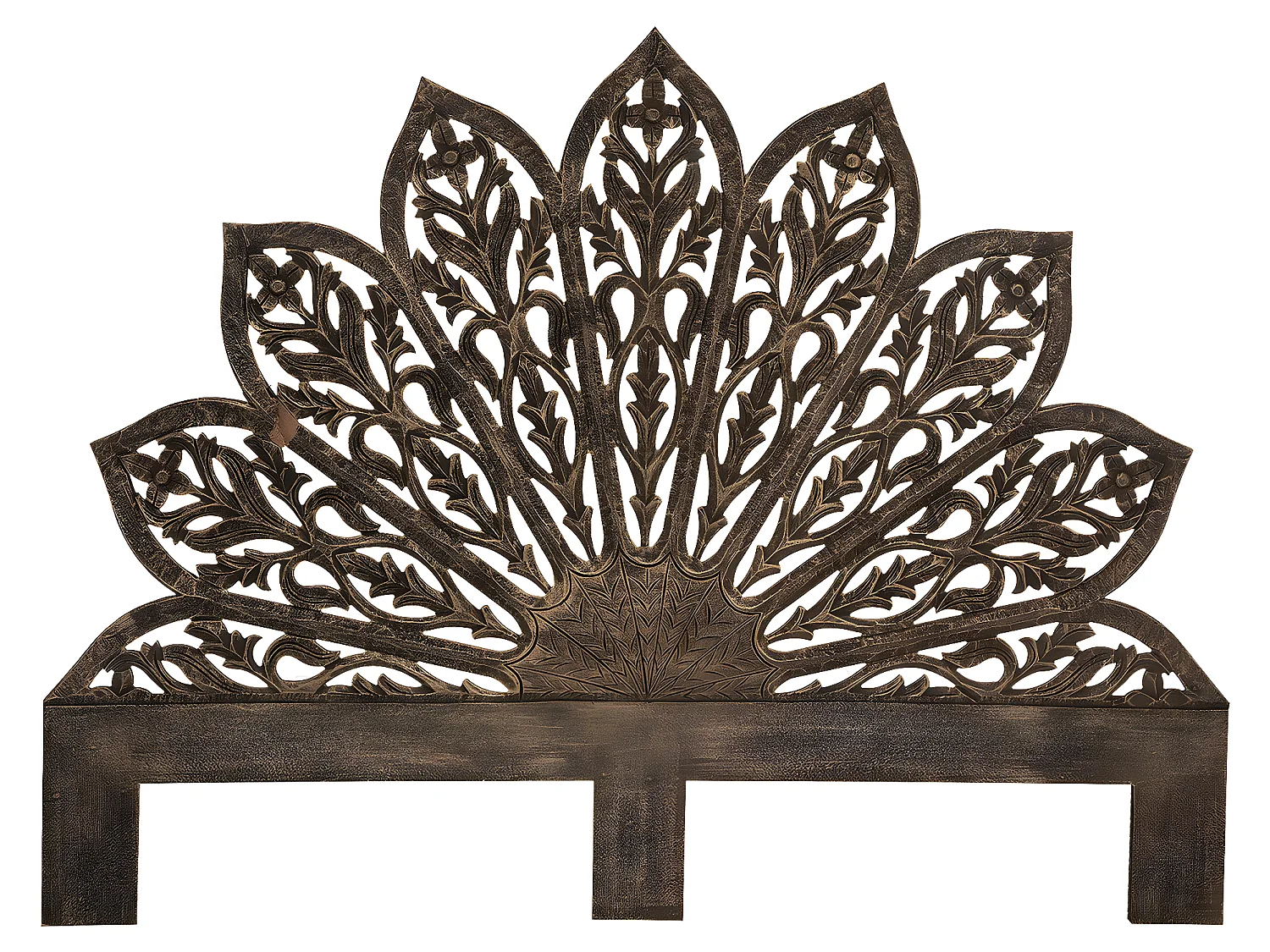 Tête de lit Rosace ajourée en bois sculpté 160 x 120 cm