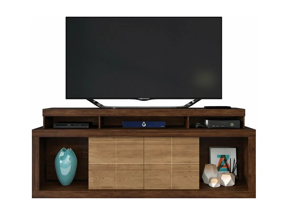 Meuble TV 70 Pouces TITAN Wengué et Chêne