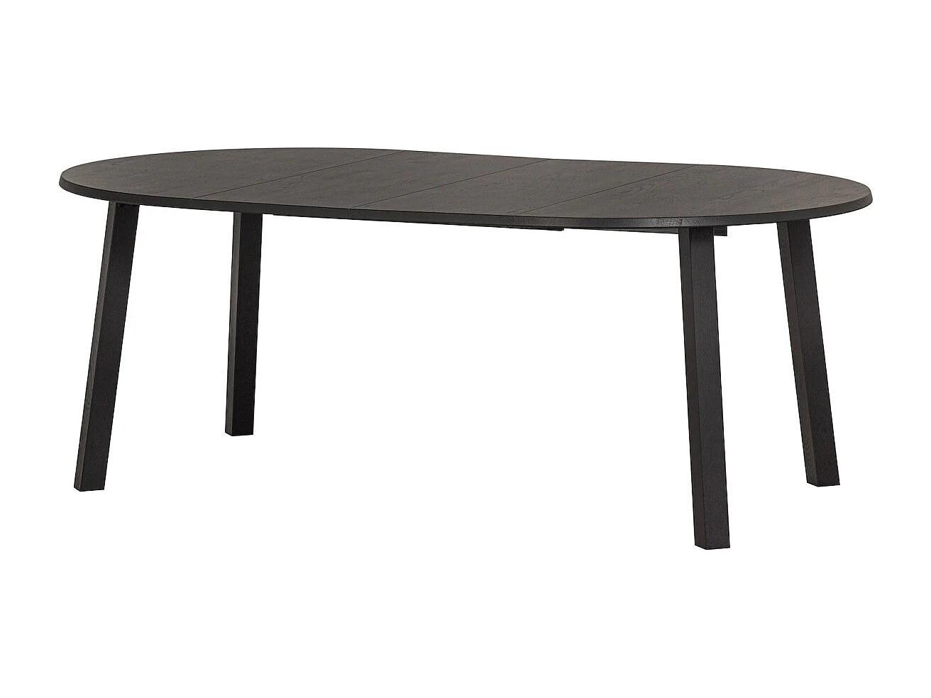 LANGEJAN - Ausziehbarer runder Esstisch in Schwarzeiche D 120