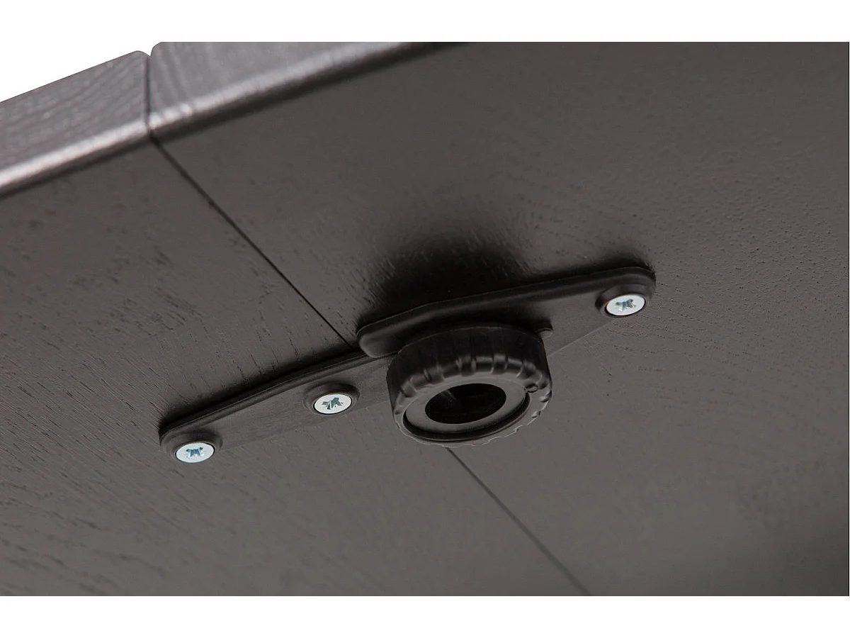 LANGEJAN - Ausziehbarer runder Esstisch in Schwarzeiche D 120