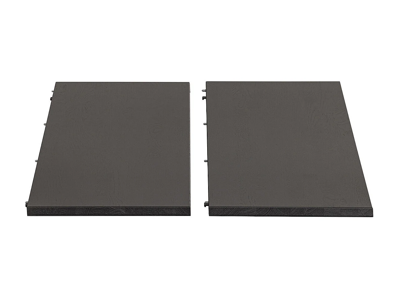 LANGEJAN - Ausziehbarer runder Esstisch in Schwarzeiche D 120