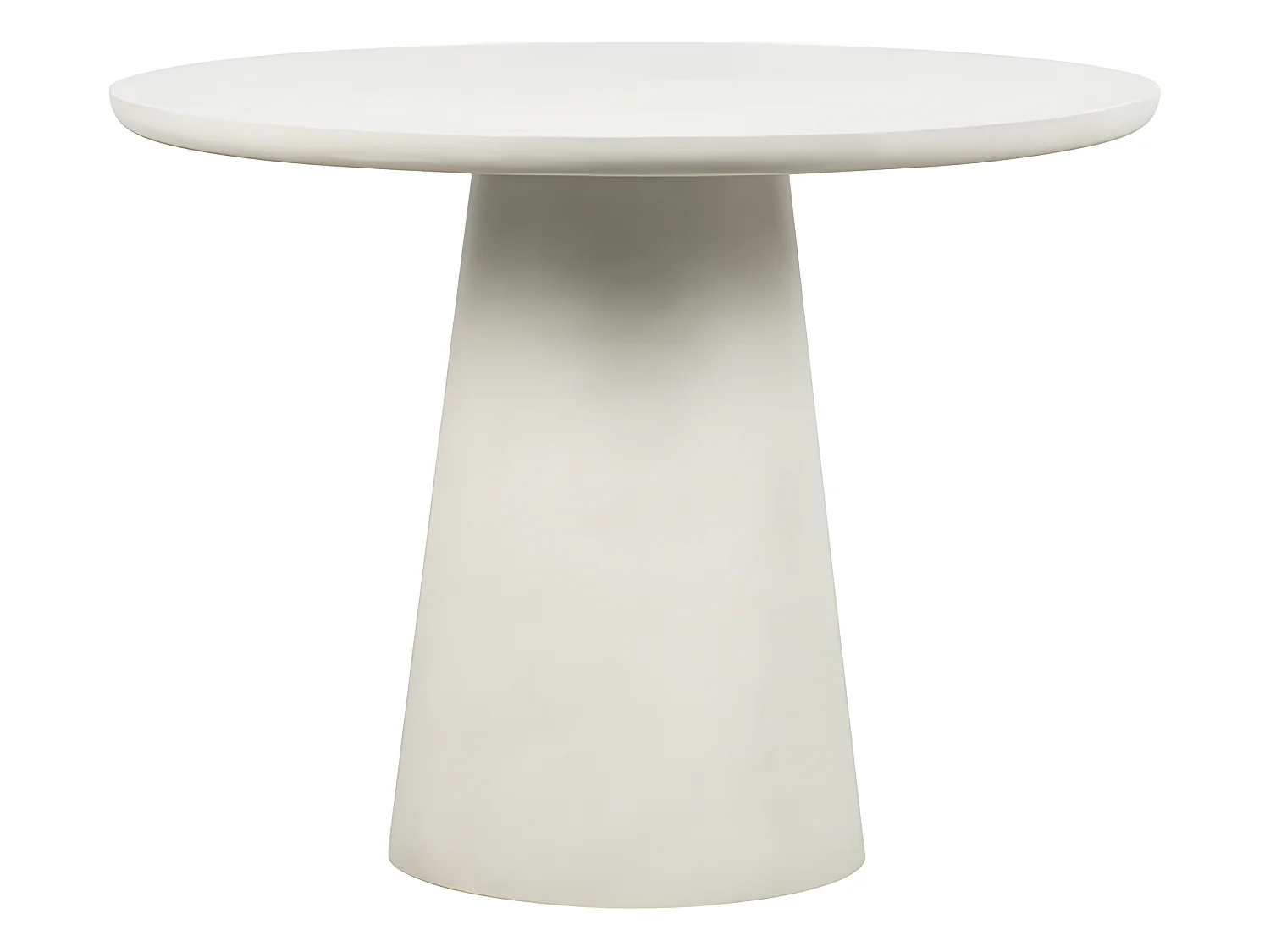 DAMON - Table de repas blanche D100 cm