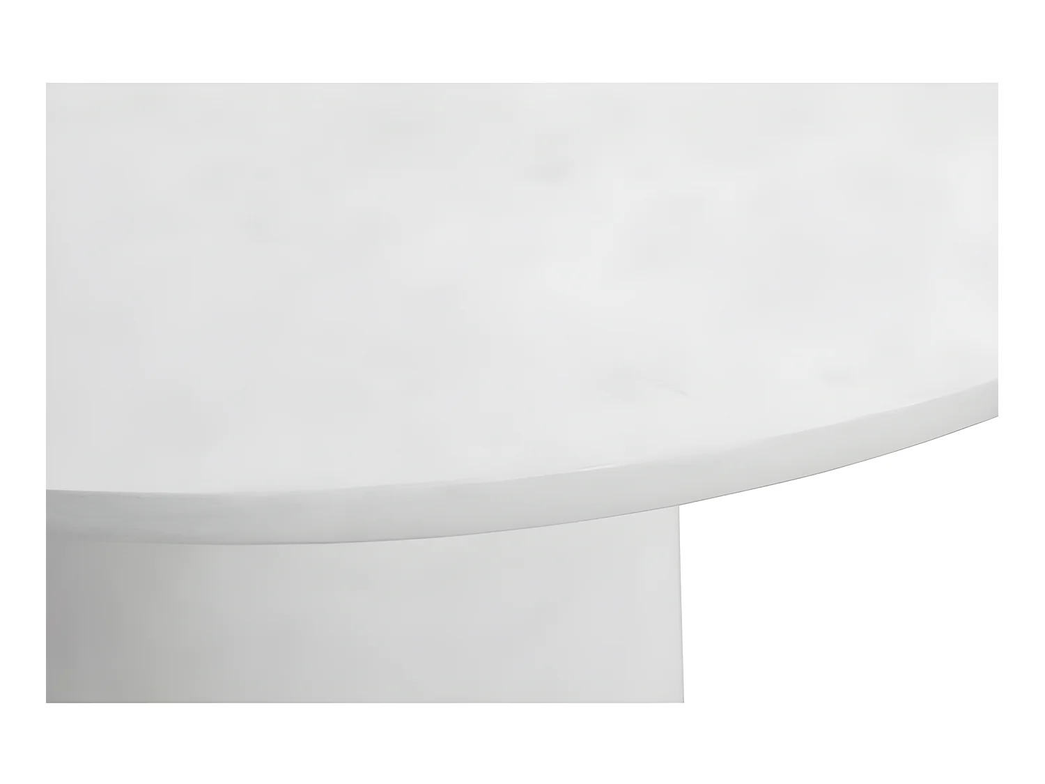 DAMON - Table de repas blanche D100 cm