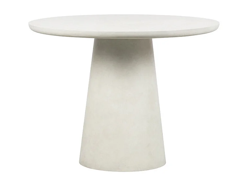 DAMON - Table de repas blanche D100 cm