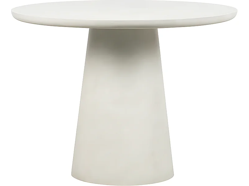 DAMON - Table de repas blanche D100 cm