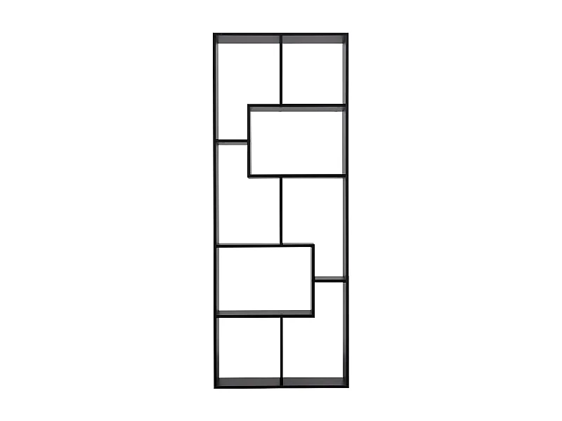 Bibliothèque 8 étagères multiformes noire JANE - HAPPY GARDEN