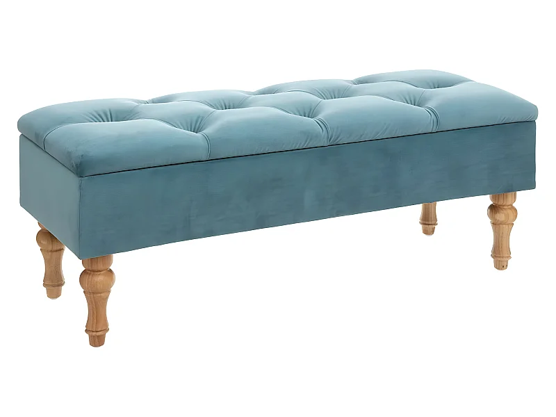 2 en 1 Banquette et Coffre en velours 102 x 38 x 41 cm