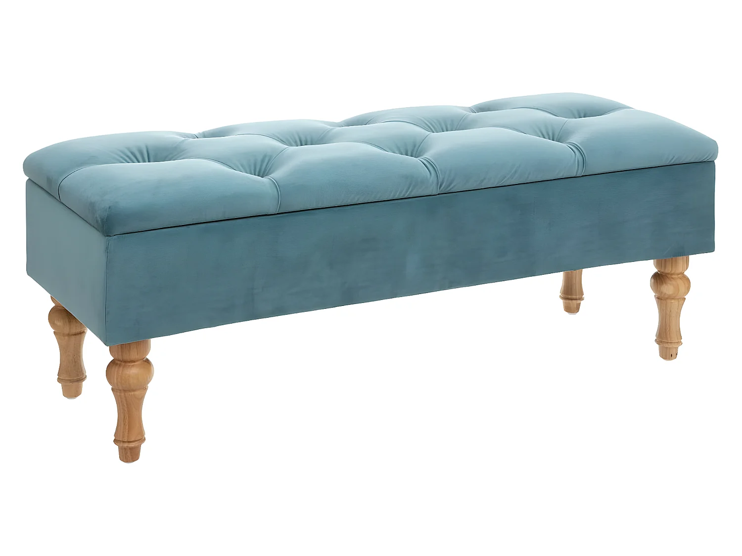 2 en 1 Banquette et Coffre en velours 102 x 38 x 41 cm