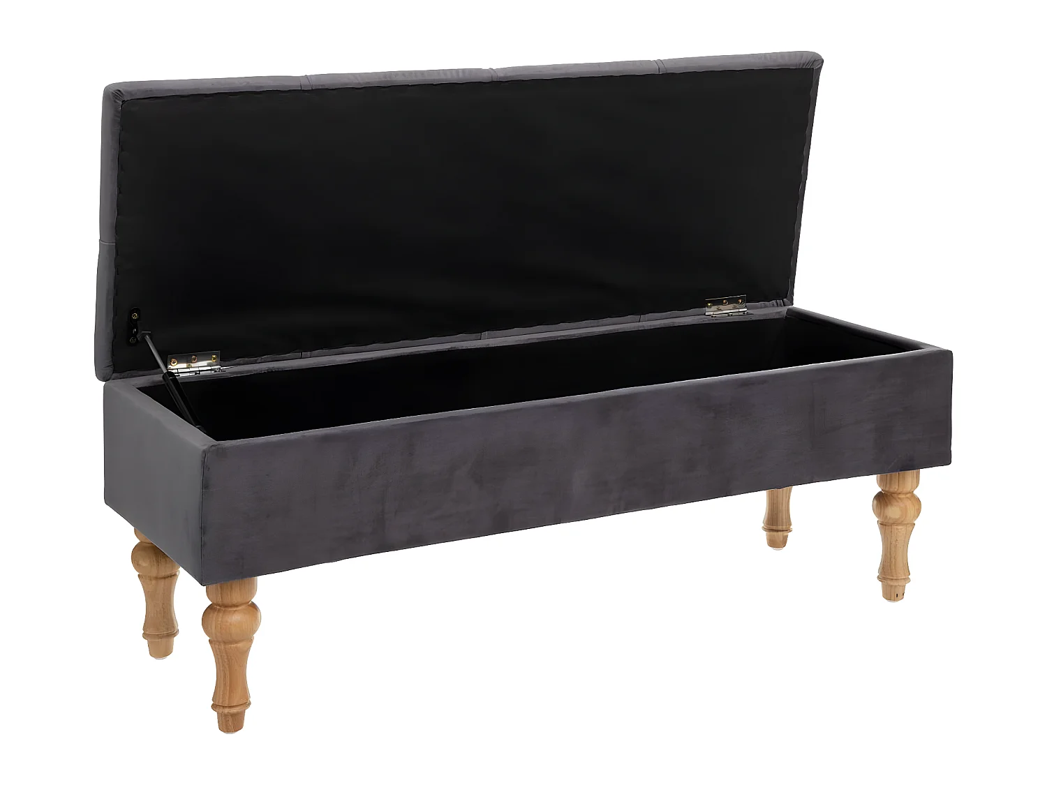 2 en 1 Banquette et Coffre en velours 102 x 38 x 41 cm