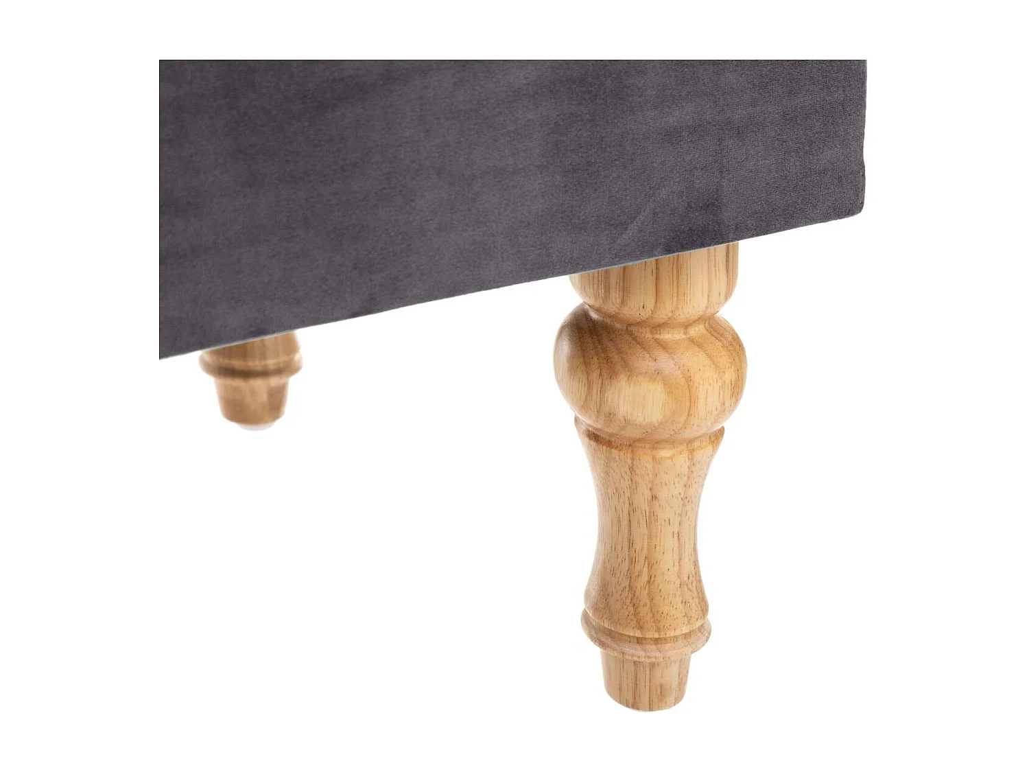 Banco Baúl Atelie 1 Puerta Patas Terciopelo Gris Roble Claro 102x41x38