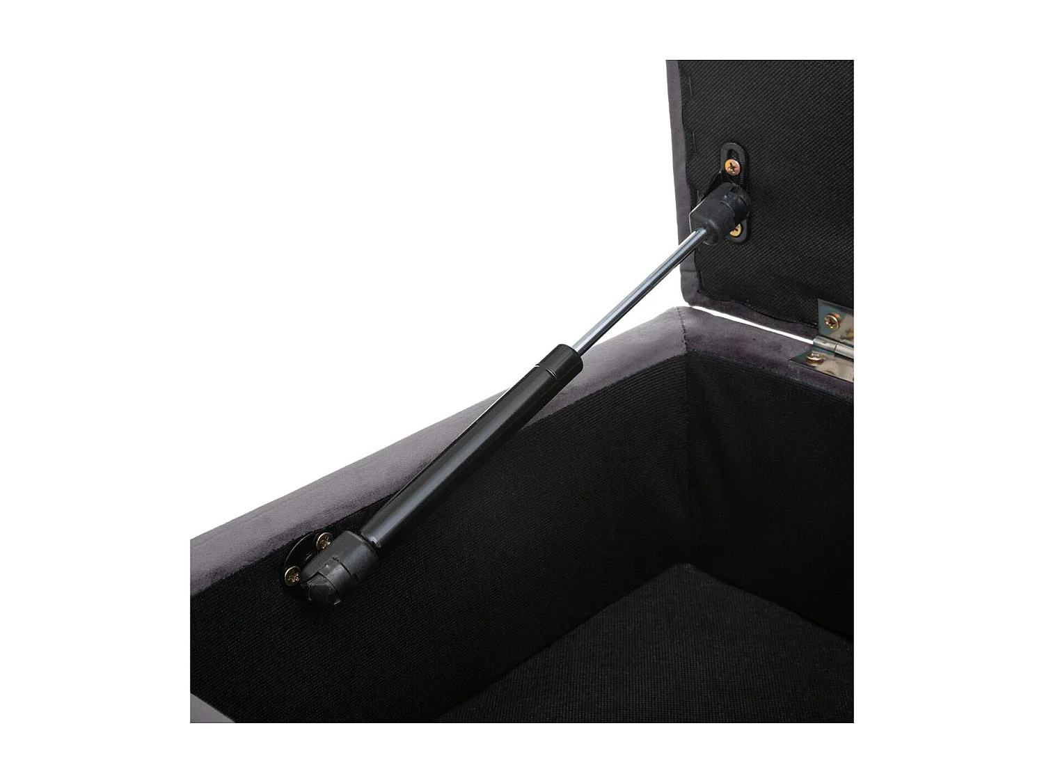 Banco Baúl Atelie 1 Puerta Patas Terciopelo Gris Roble Claro 102x41x38