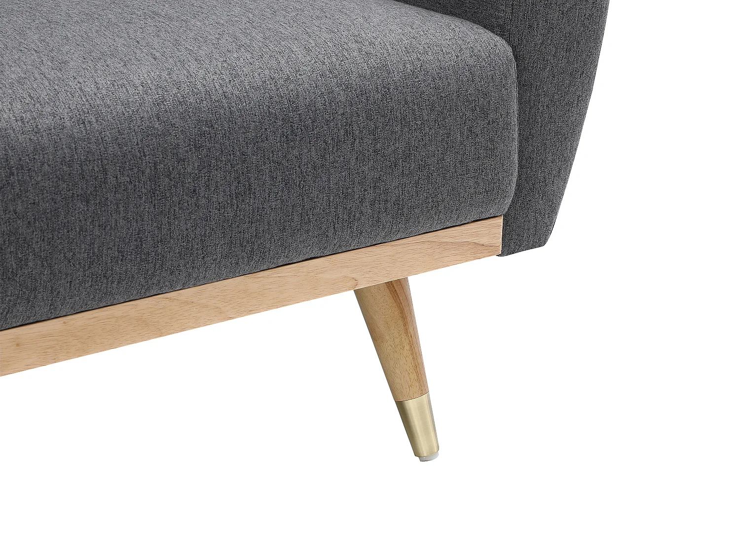 Vändbar bäddsoffa med schäslong och klicklack-funktion i antracitgrått tyg ANDINO