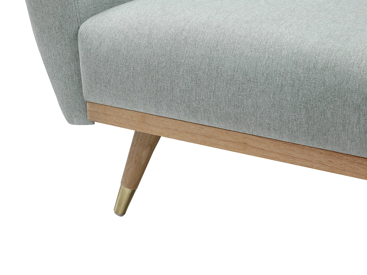 Vändbar bäddsoffa med klick-klack-mekanism i grågrönt tyg ANDINO