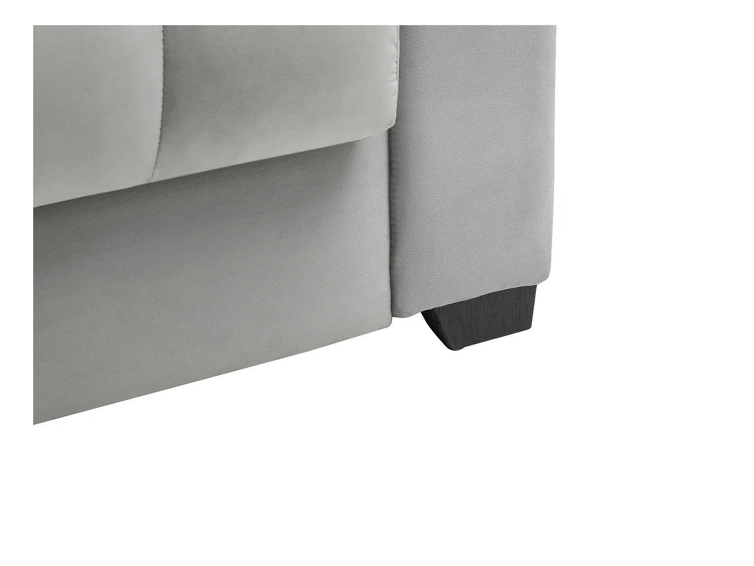 Klappsofa 3-Sitzer mit Schlaffunktion - Samt - Grau - ZAPOTO