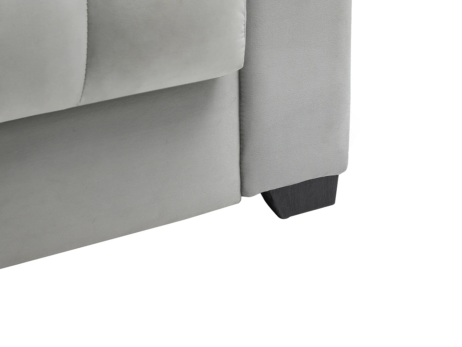 Driezitsslaapbank van grijs velours ZAPOTO