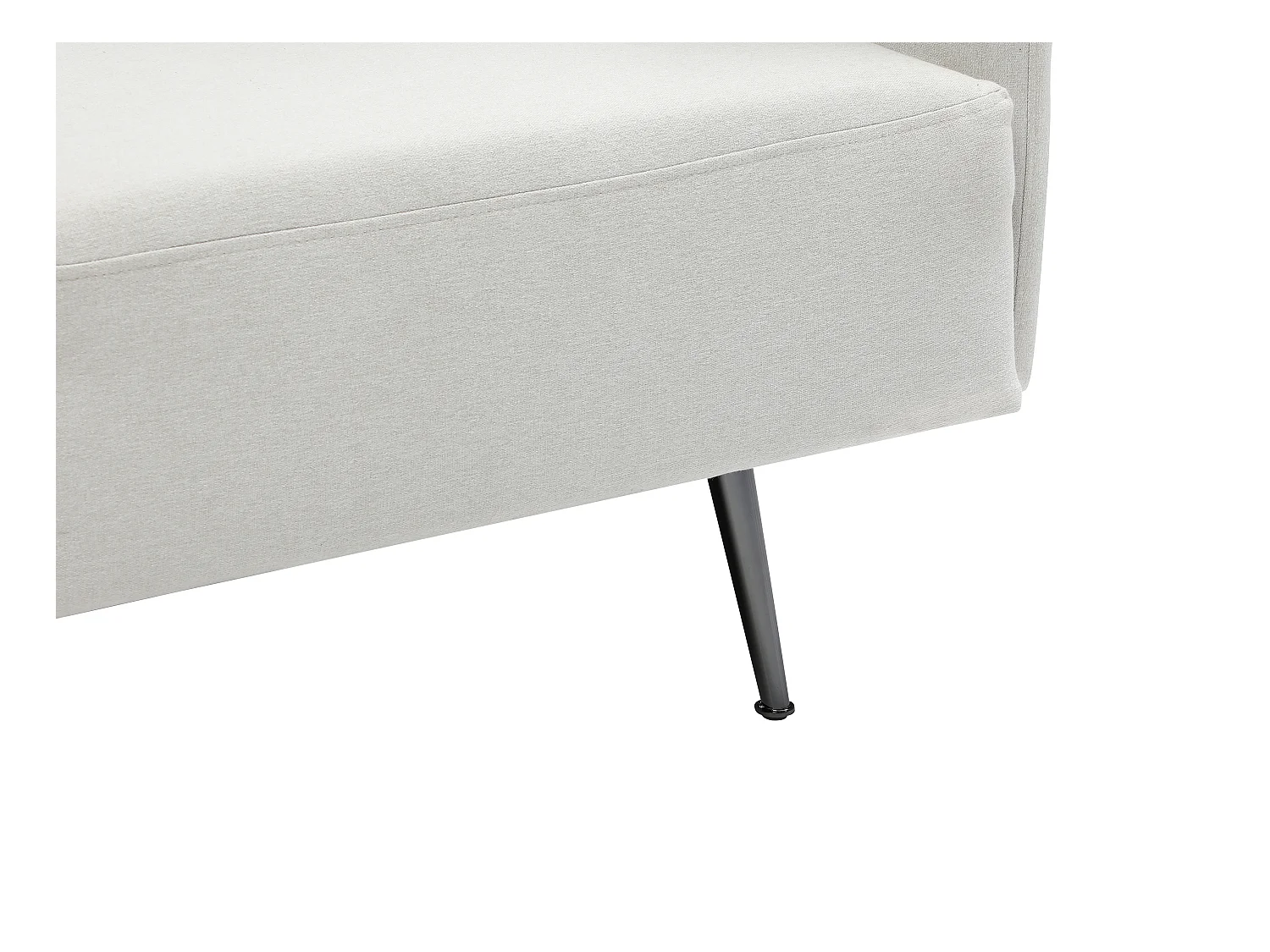 Højrevendt chaiselong i cremehvidt stof NAPASA