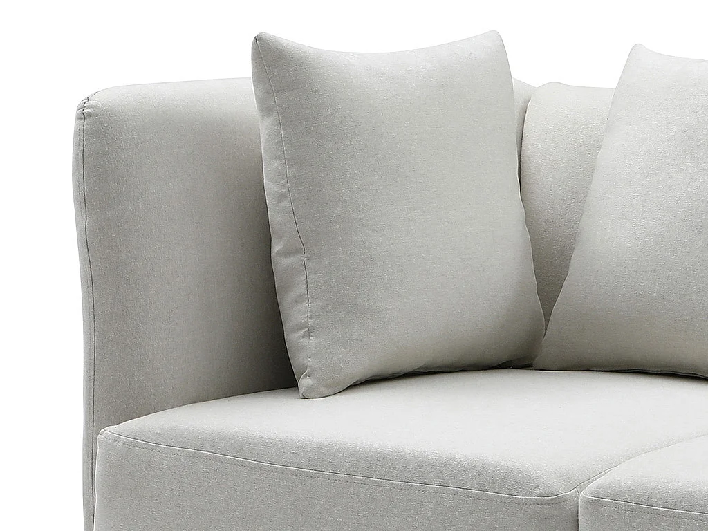 Méridienne droite en tissu crème NAPASA