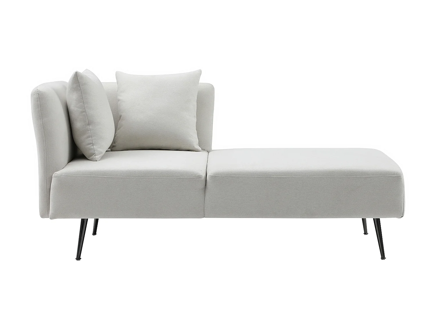 Méridienne droite en tissu crème NAPASA