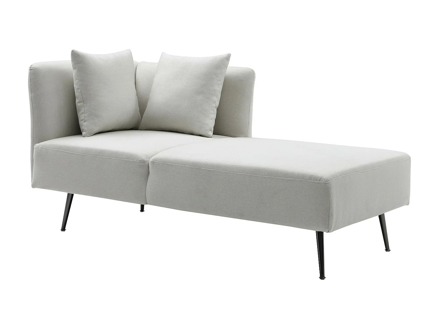 Méridienne droite en tissu crème NAPASA