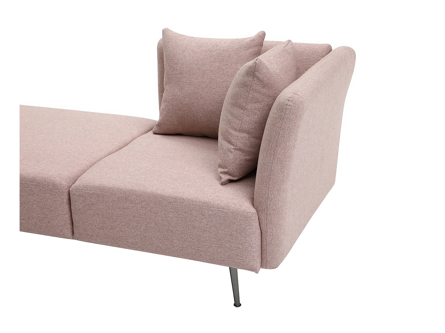 Méridienne gauche en tissu rose NAPASA