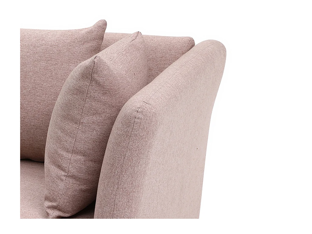 Recamiere linksseitig - Stoff - Rosafarben - NAPASA