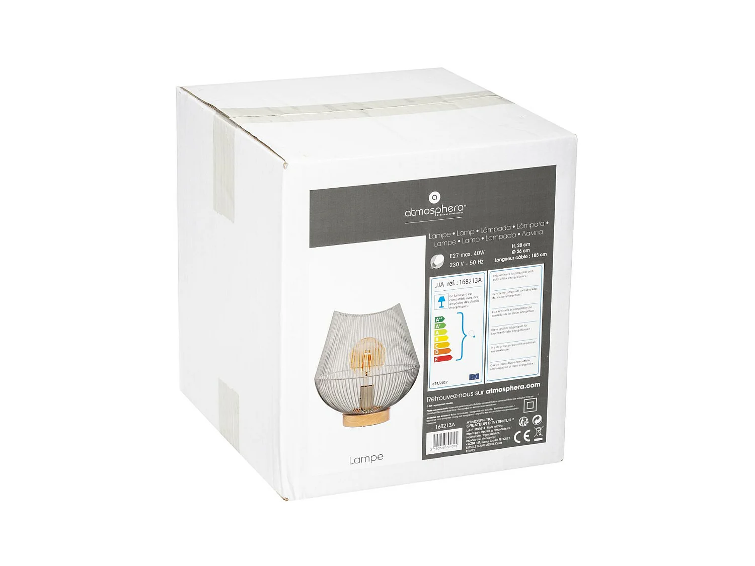 Lampe à poser en métal filaire Noir H 28 cm