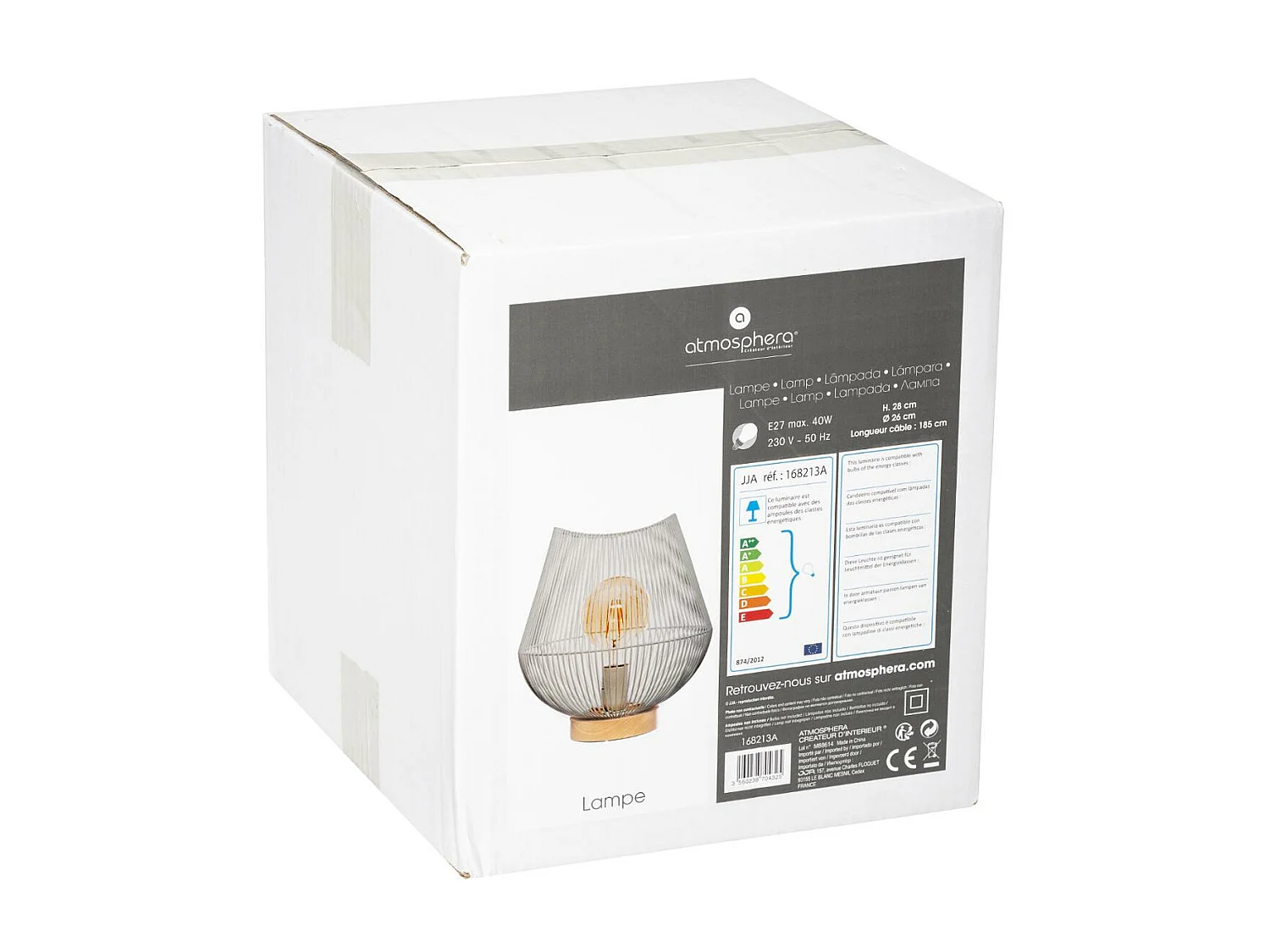 Lampe à poser en métal filaire Noir H 28 cm