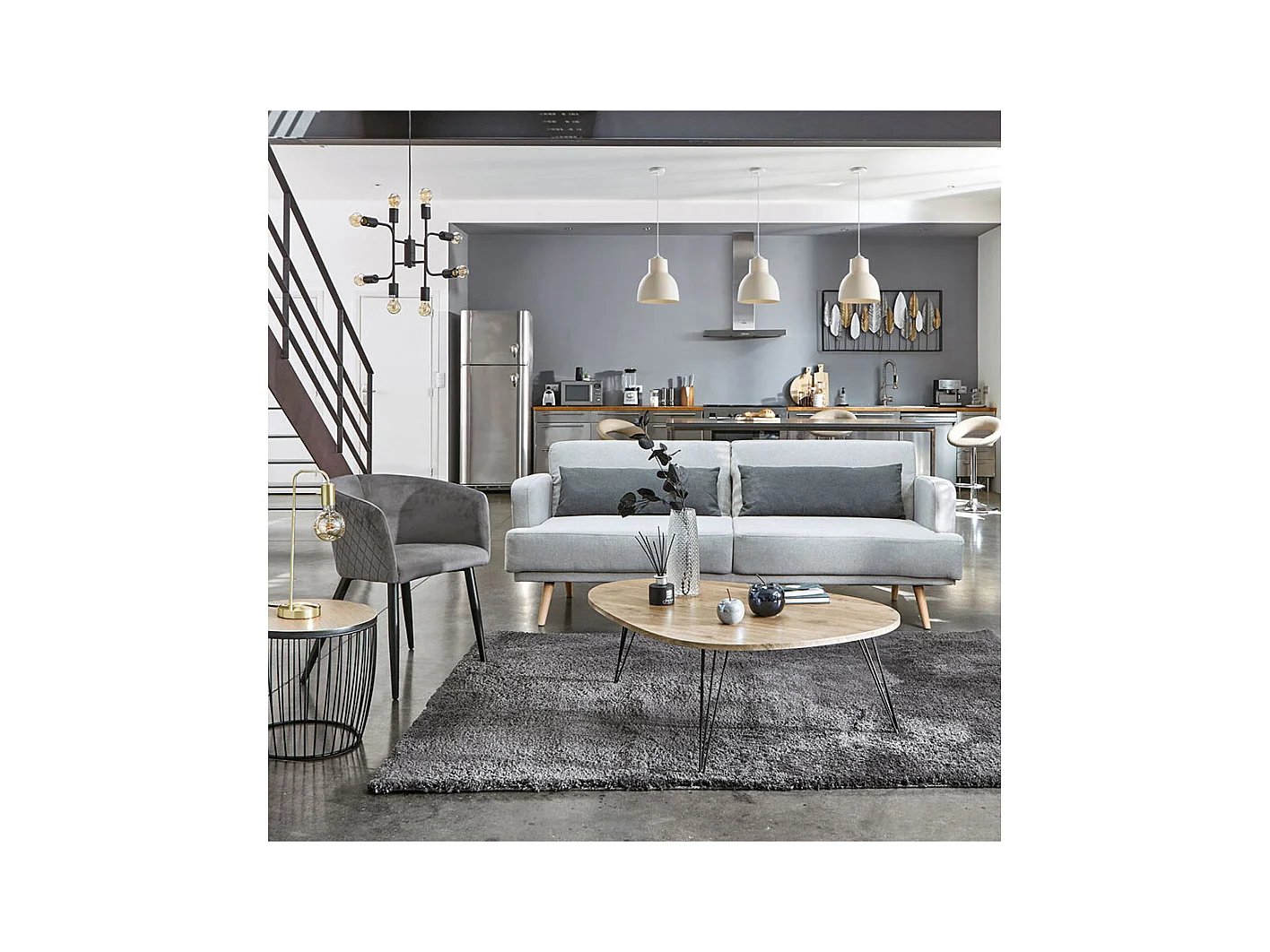 Lámpara de mesa de metal