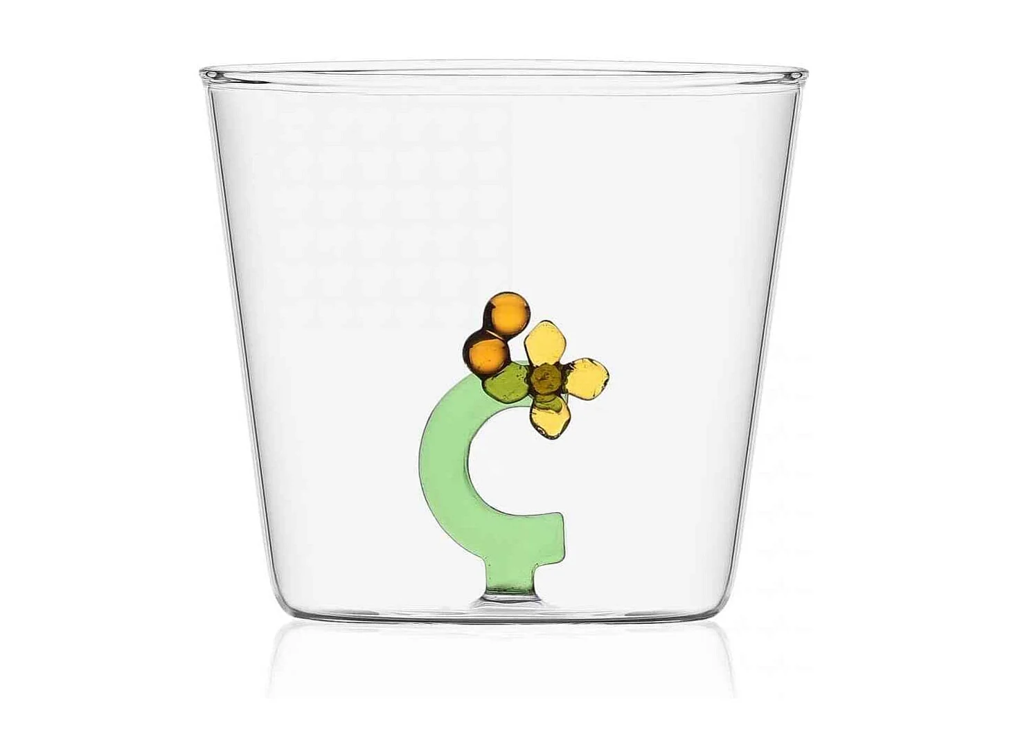 Szklanka z szkła borokrzemowego, C, przezroczysty 350 ml, Greenwood Alfabeto Fiorito