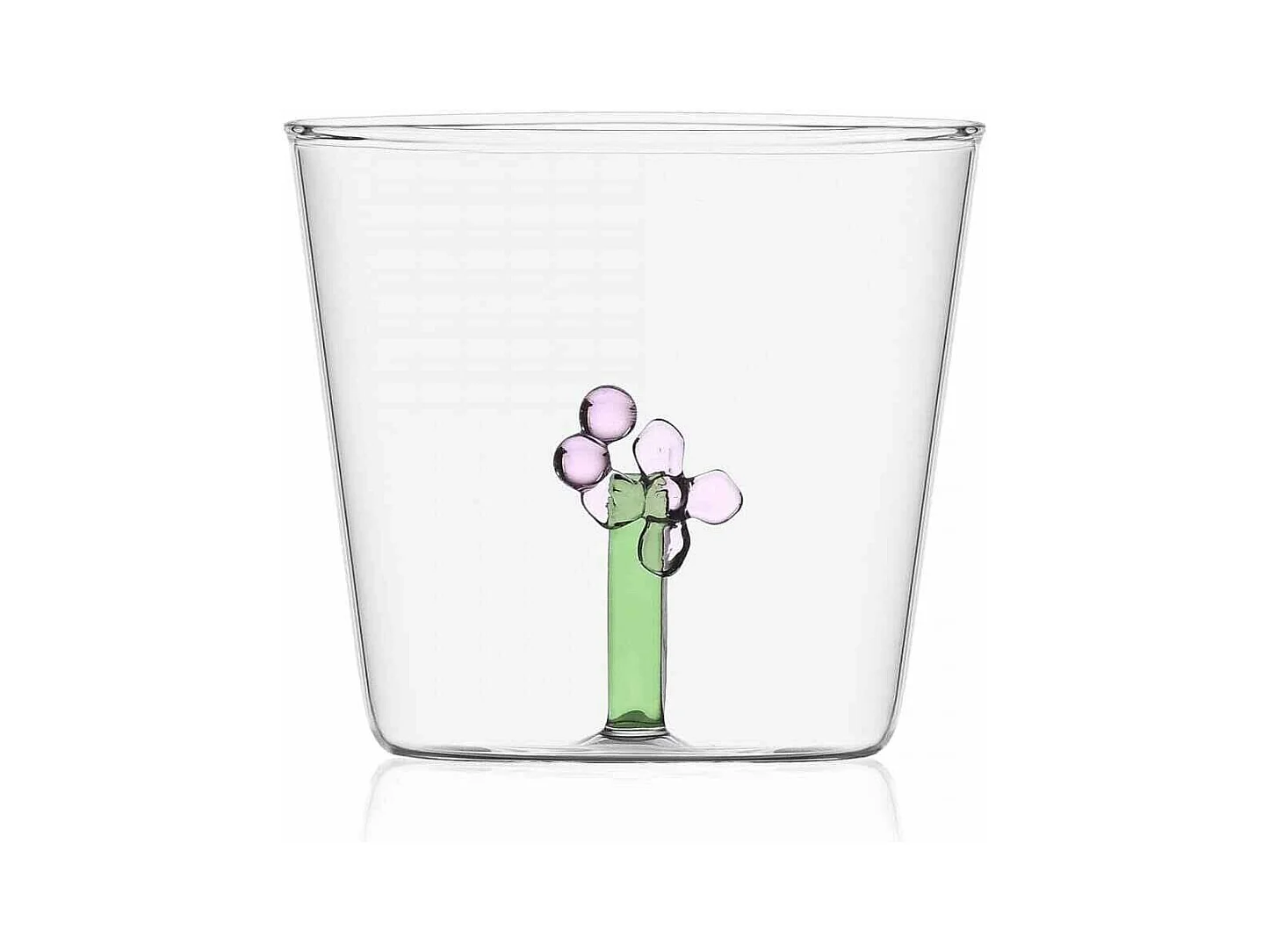 Gobelet en verre borosilicate, I, transparent 350 ml, Greenwood Alfabeto Fiorito