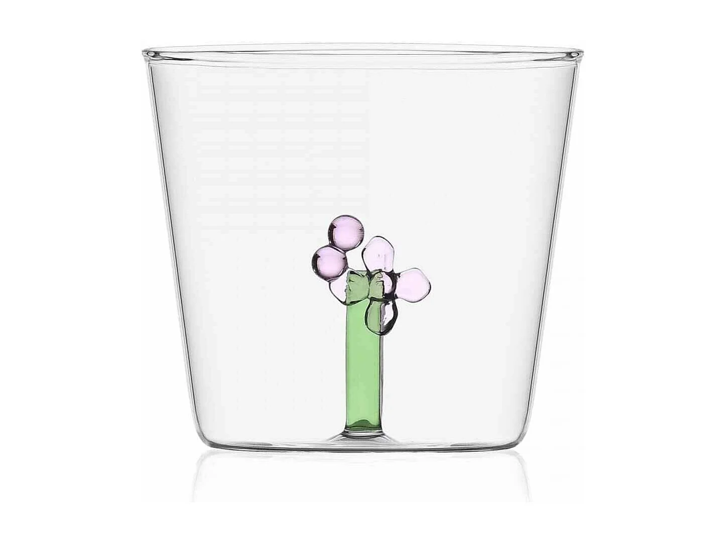 Tumbler van borosilicaatglas, I, transparant 350 ml, Greenwood Alfabeto Fiorito