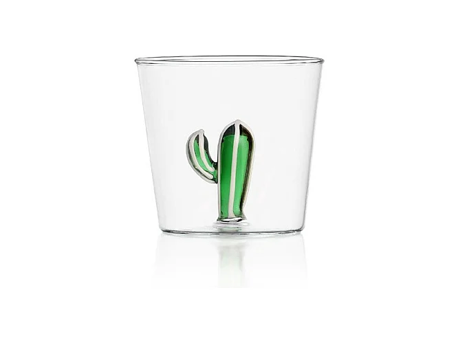 Gobelet en verre borosilicate, Cactus, vert 350 ml, Desert Plants