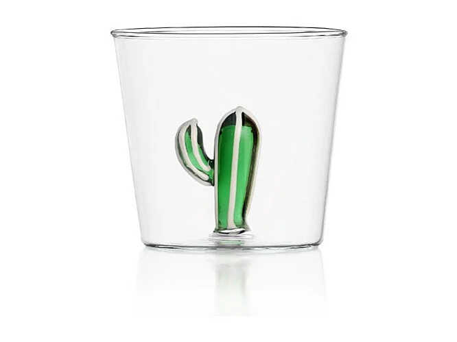 Copo de vidro borossilicato, Cacto, verde 350 ml, Desert Plants
