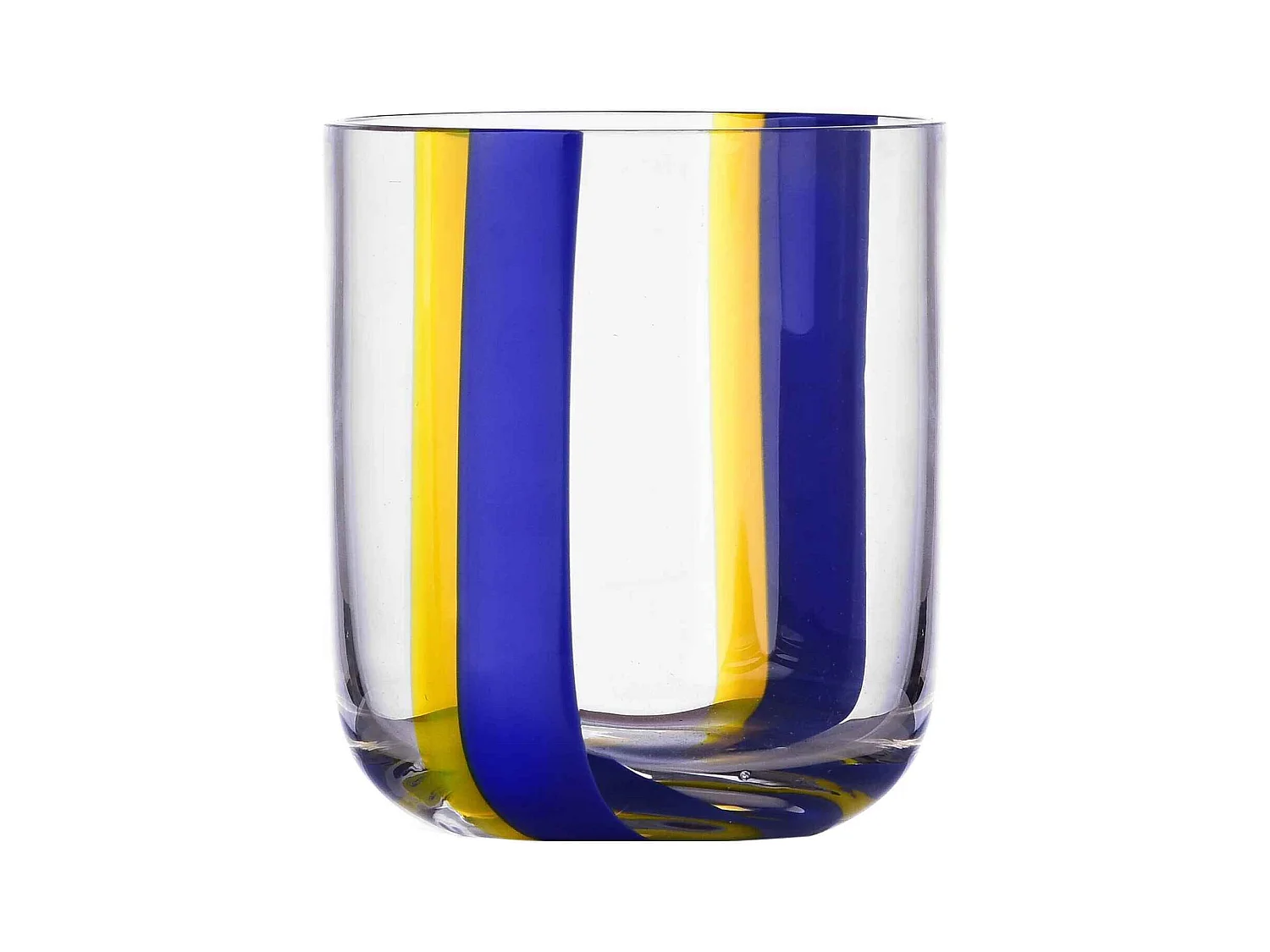 Gobelet en verre borosilicate jaune/bleu 350 ml, Gesti