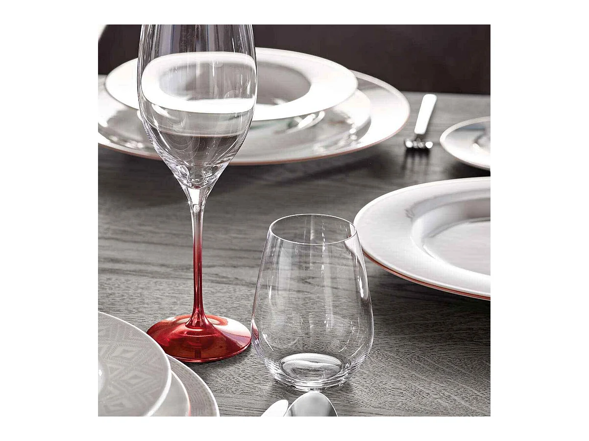 Set de 4 verres à eau en cristal transparent 420 ml, Ovid