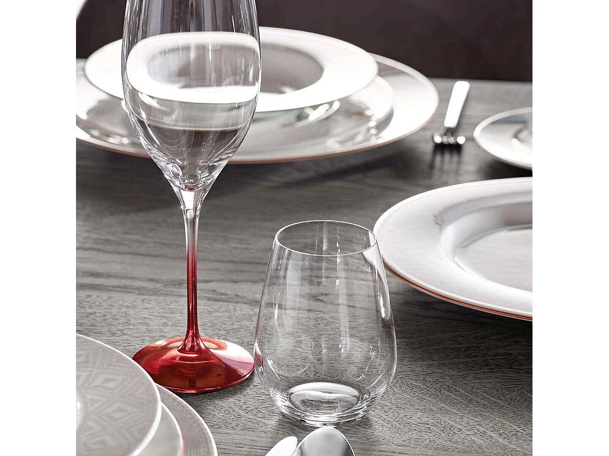 Set de 4 verres à eau en cristal transparent 420 ml, Ovid