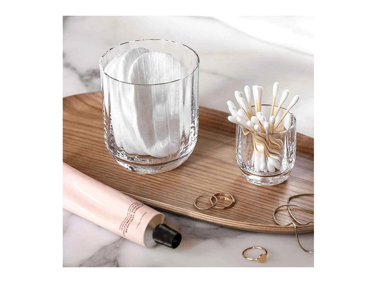 Set de 4 verres à eau en cristal transparent 250 ml, Rose Garden