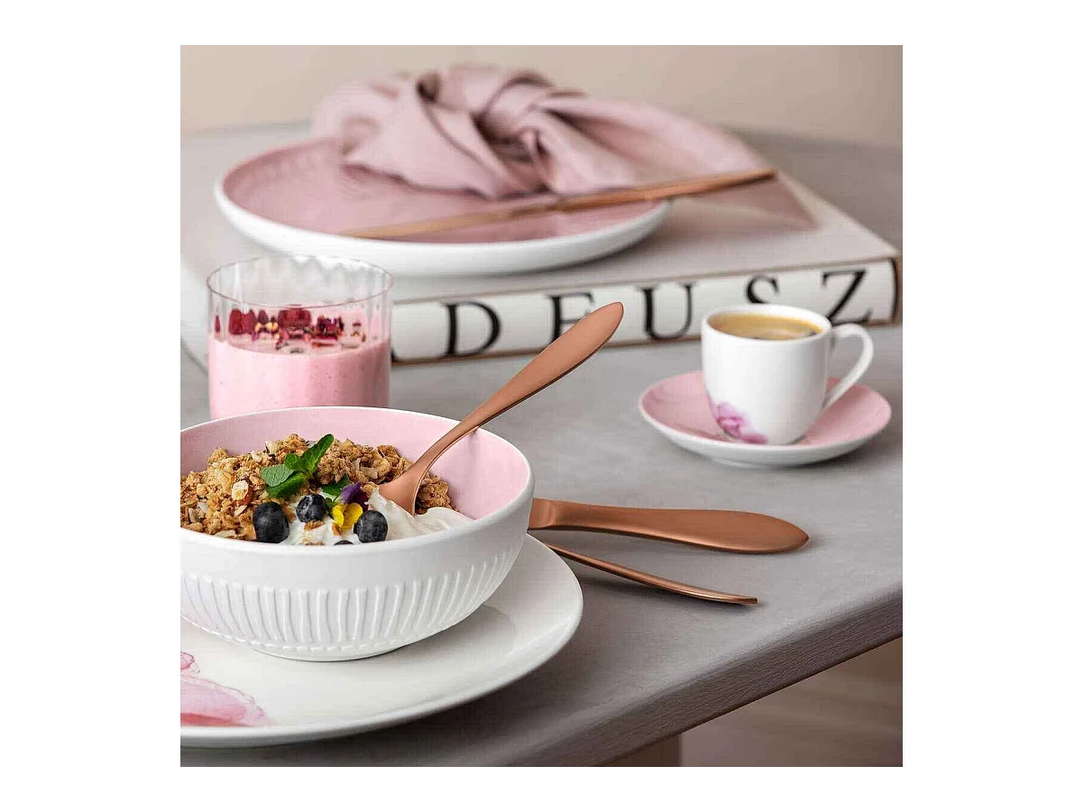 Set mit 4 Wassergläsern aus Kristall transparent 250 ml, Rose Garden